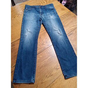 AG ADRIANO GOLDSCHMIED Jeans Mens 32 X 32 BLUE Distressed Hole Preowned Summer